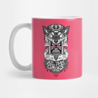 All Time Classics Tattoo- Wolf Portal black border Mug